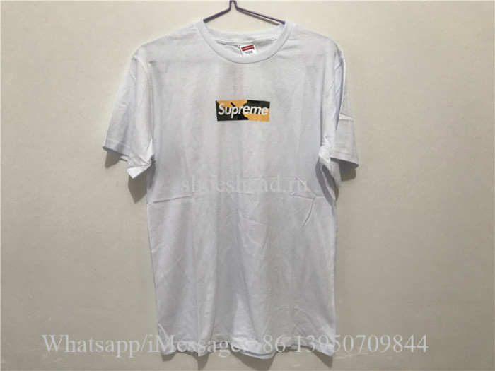 Supreme White Tshirt With Bape Box Logo