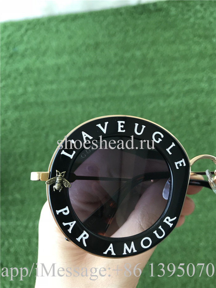 Gucci Round Frame Metal Sunglasses