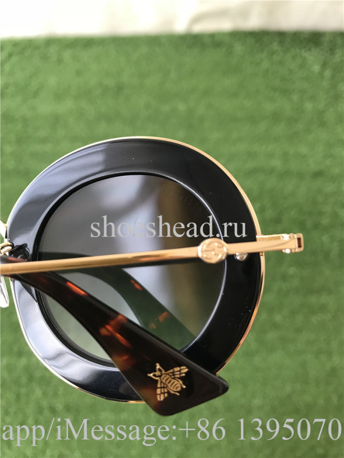 Gucci Round Frame Metal Sunglasses
