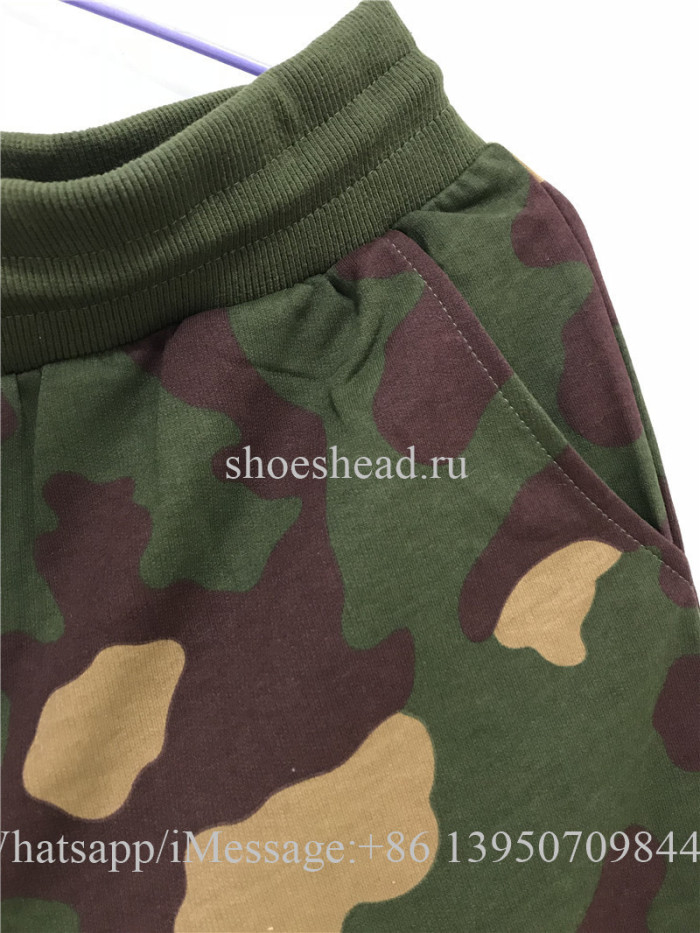 Off White Shorts Green Camo