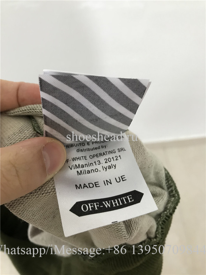 Off White Shorts Green Camo