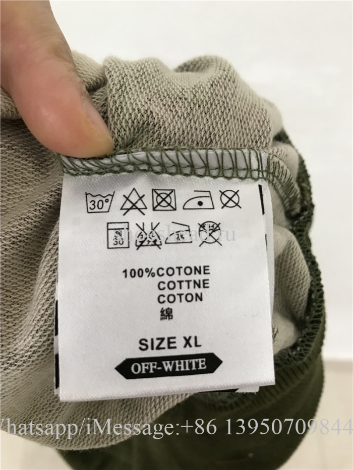 Off White Shorts Green Camo