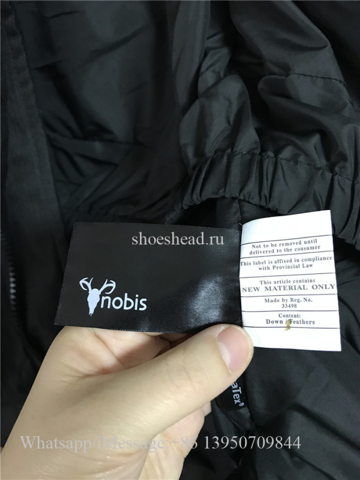 Nobis Canada White Duck Down Jacket Black