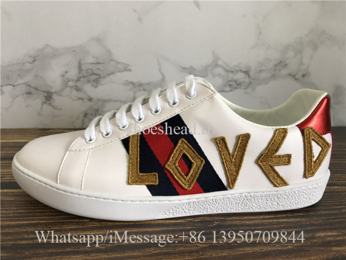Gucci Ace Embroidered Low Top Sneaker Loved