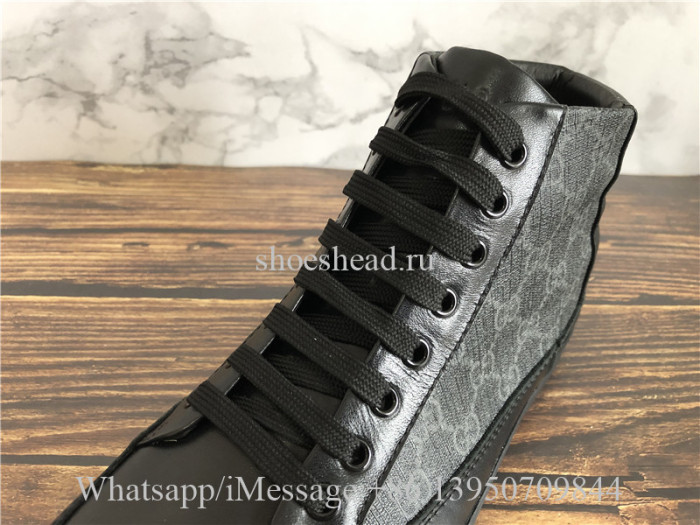 Gucci GG Supreme High-Top Sneaker Black