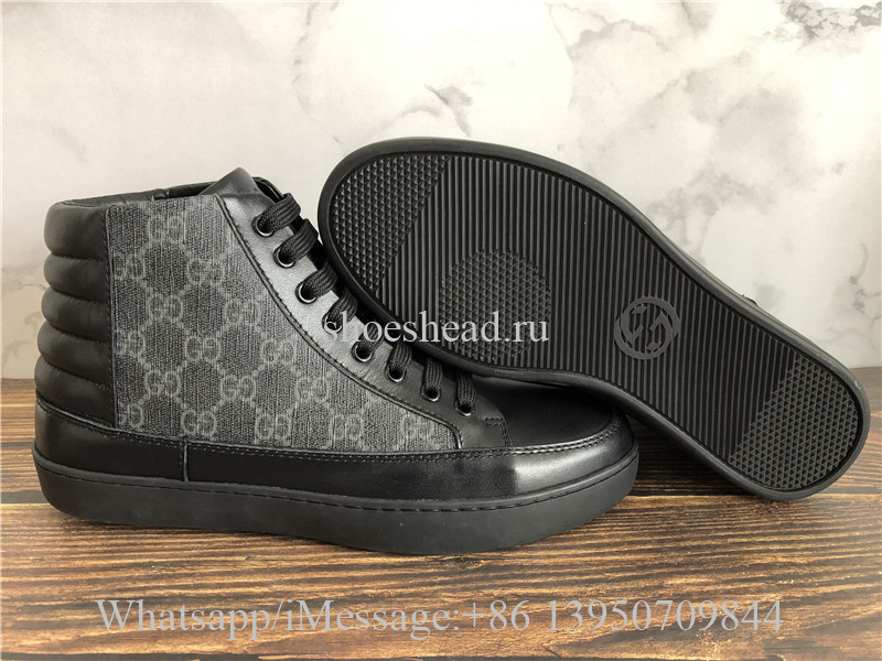 Gucci GG Supreme High-Top Sneaker Black