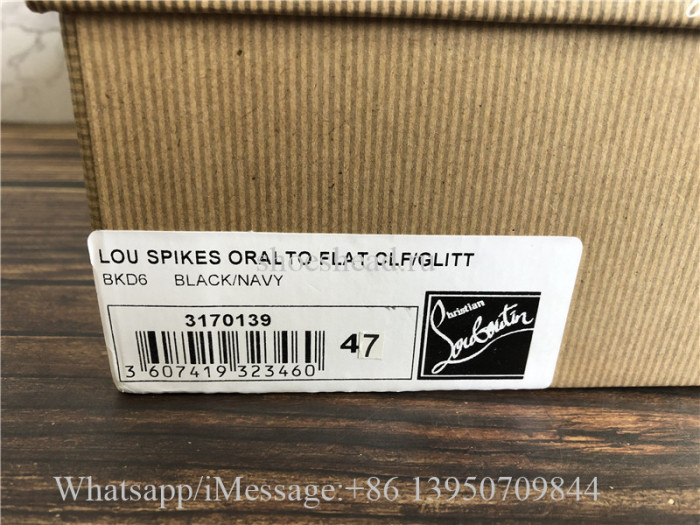 Christian Louboutin Spikes Orlato Patent Glitter High Top Sneaker