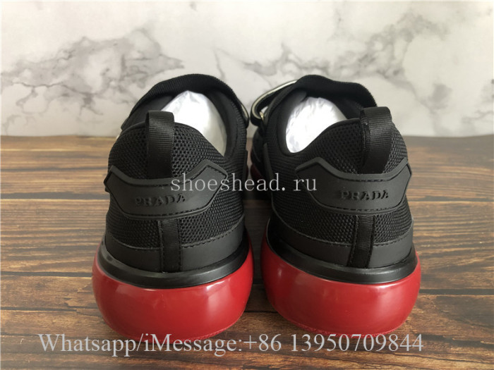 Prada Cloudbust Knit Sport Sneakers With Single Grip-Strap