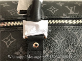 Louis Vuitton Black Leather Travel Bag