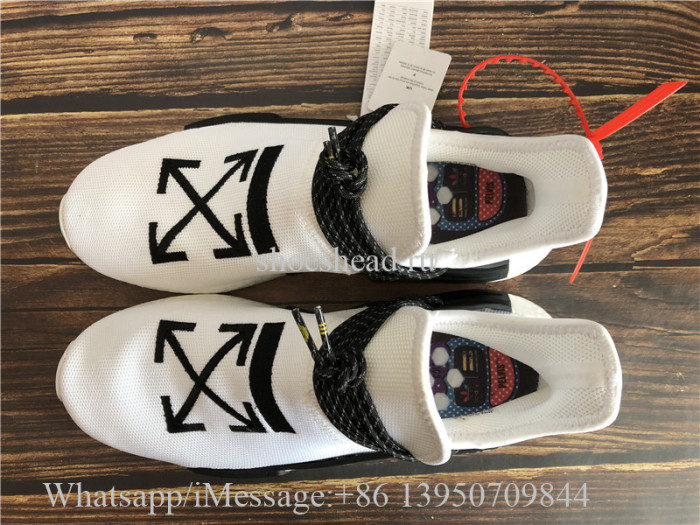 Off White x Pharrell x Adidas NMD Hu Race Trail White Black