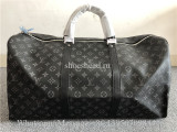 Louis Vuitton Black Leather Travel Bag