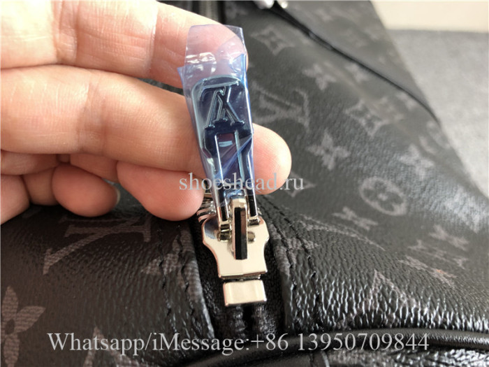 Louis Vuitton Black Leather Travel Bag