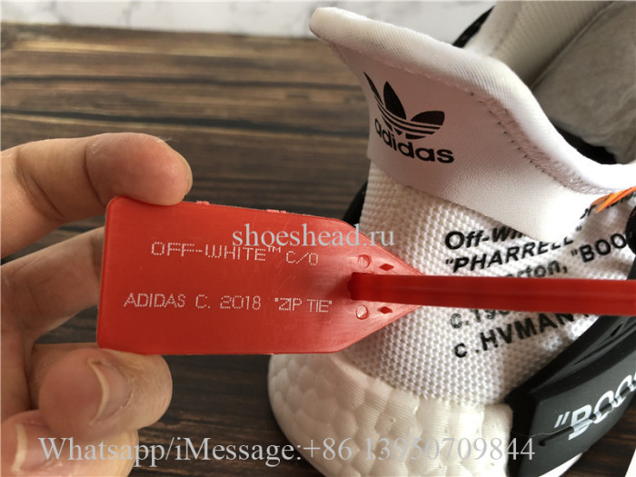 Off White x Pharrell x Adidas NMD Hu Race Trail White Black