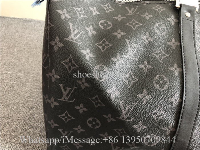 Louis Vuitton Black Leather Travel Bag