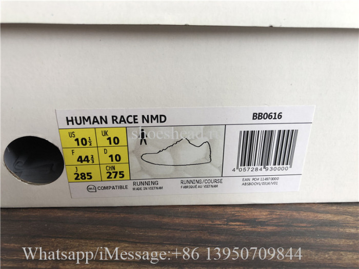 Off White x Pharrell x Adidas NMD Hu Race Trail White Black
