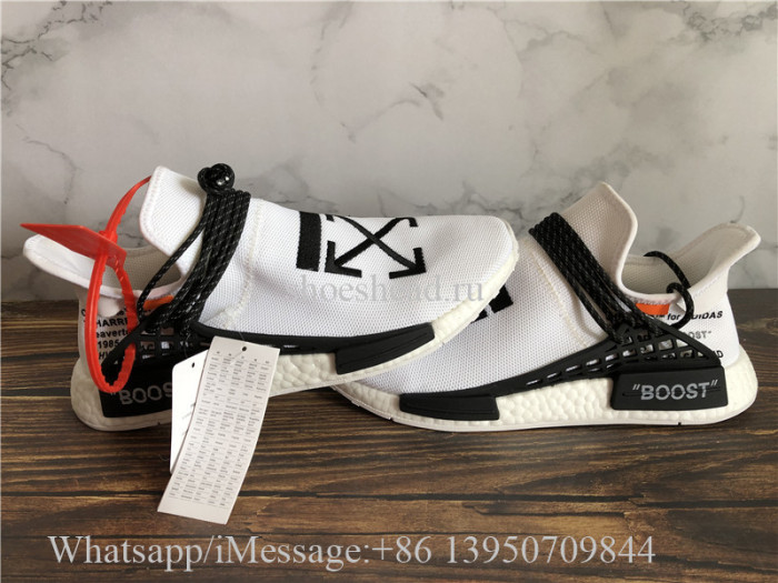 Off White x Pharrell x Adidas NMD Hu Race Trail White Black