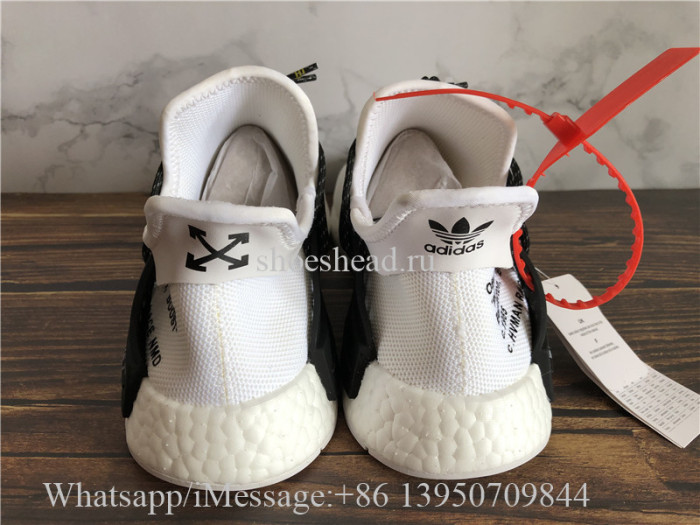 Off White x Pharrell x Adidas NMD Hu Race Trail White Black