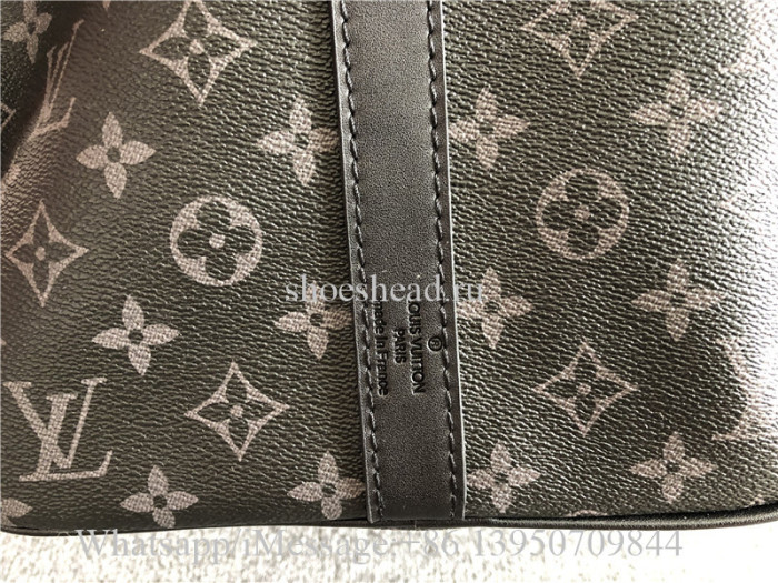 Louis Vuitton Black Leather Travel Bag