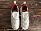 Christian Louboutin Spike Sock Donna Red Sole Sneaker White