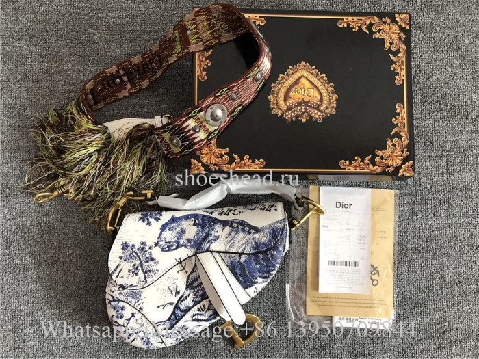 Dior Mini Saddle Calfskin Bag Tiger