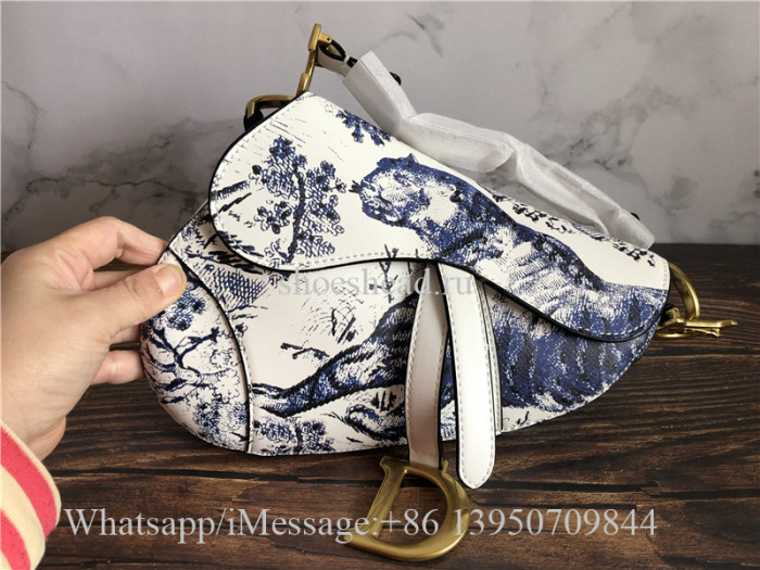 Dior Mini Saddle Calfskin Bag Tiger