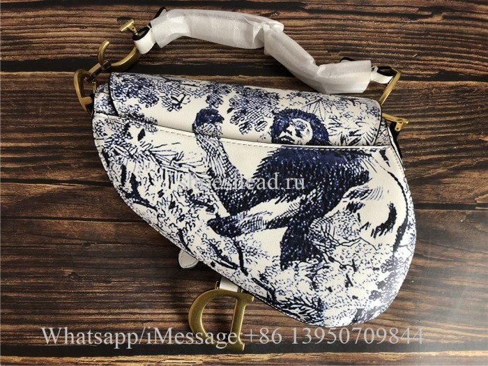 Dior Mini Saddle Calfskin Bag Tiger