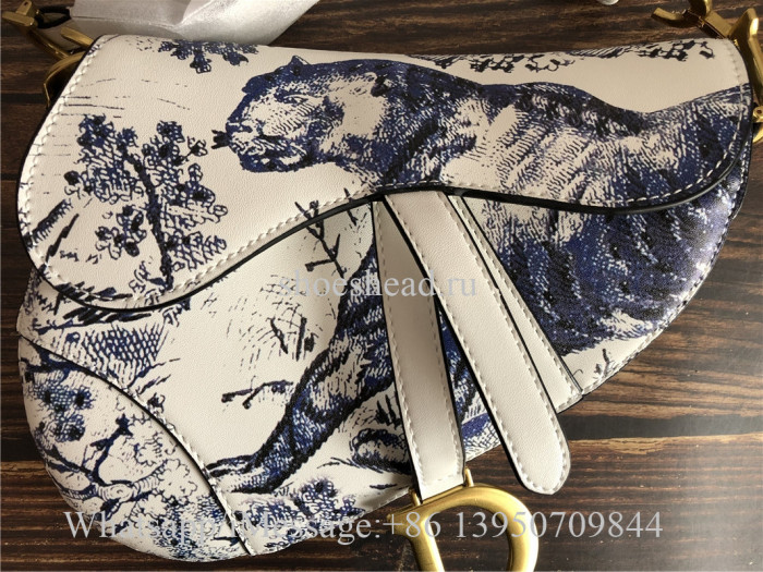 Dior Mini Saddle Calfskin Bag Tiger