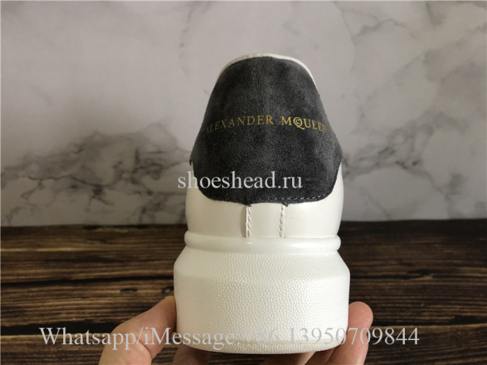 Alexander Mcqueen Oversized Sneaker White Grey Suede