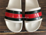 Gucci White Slide Sandals