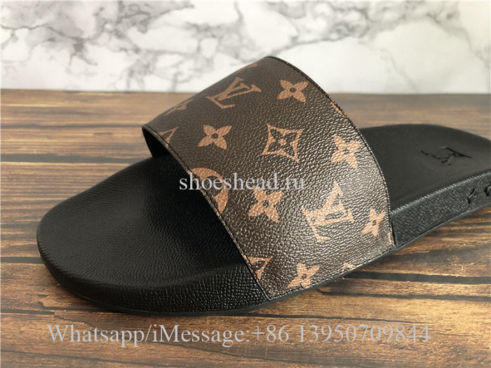 Louis Vuitton Monogram Brown Waterfront Mule Slides