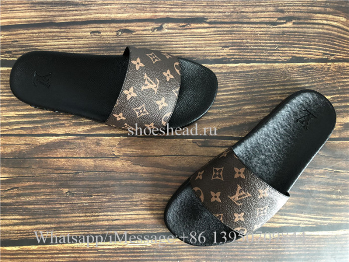 Louis Vuitton Monogram Brown Waterfront Mule Slides
