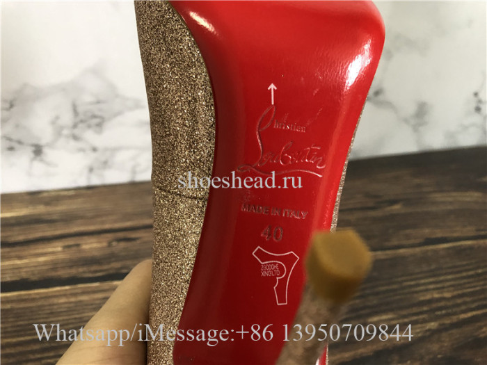 Christian Louboutin So Kate Rose Golden High Heels Pumps