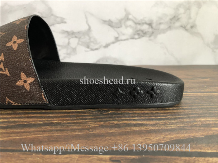 Louis Vuitton Monogram Brown Waterfront Mule Slides