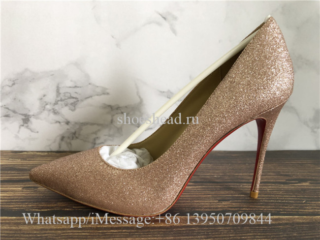 Christian Louboutin So Kate Rose Golden High Heels Pumps