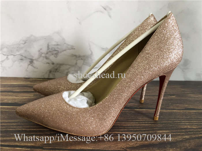 Christian Louboutin So Kate Rose Golden High Heels Pumps