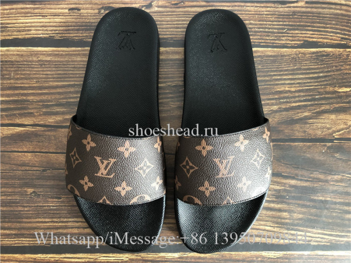 Louis Vuitton Monogram Brown Waterfront Mule Slides