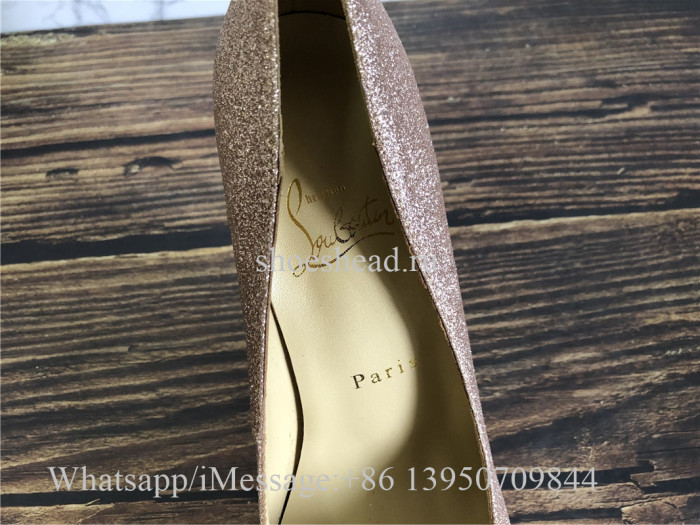 Christian Louboutin So Kate Rose Golden High Heels Pumps