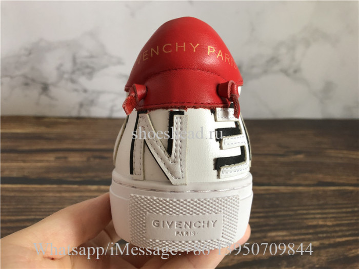 Givenchy Urban Street Low Top Leather Sneaker White Letter With Black Side