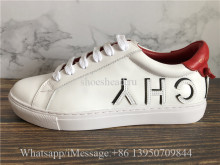 Givenchy Urban Street Low Top Leather Sneaker White Letter With Black Side