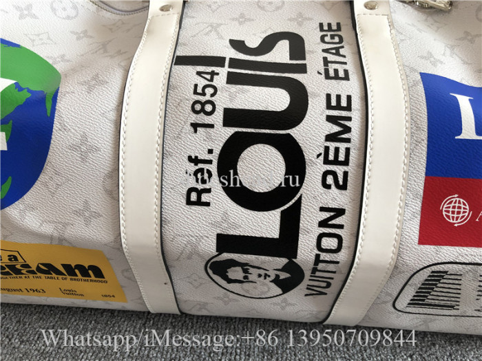 Louis Vuitton Monogram White Duffle Travel Bag
