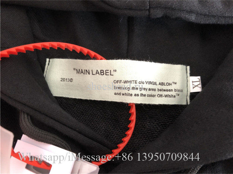 off white main label hoodie