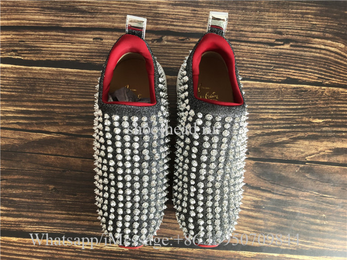Christian Louboutin Spike Sock Donna Sneaker Grey