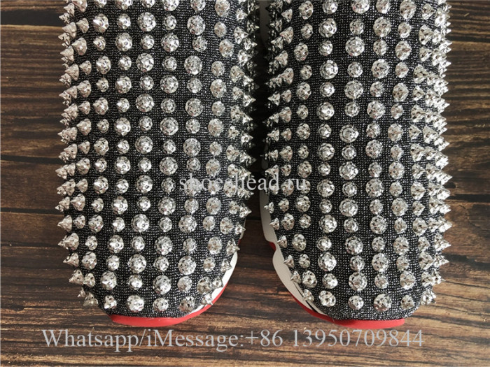 Christian Louboutin Spike Sock Donna Sneaker Grey