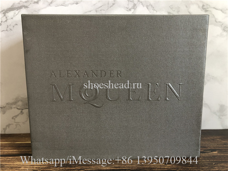Alexander McQueen Oversized Sneaker White Dark Blue Suede