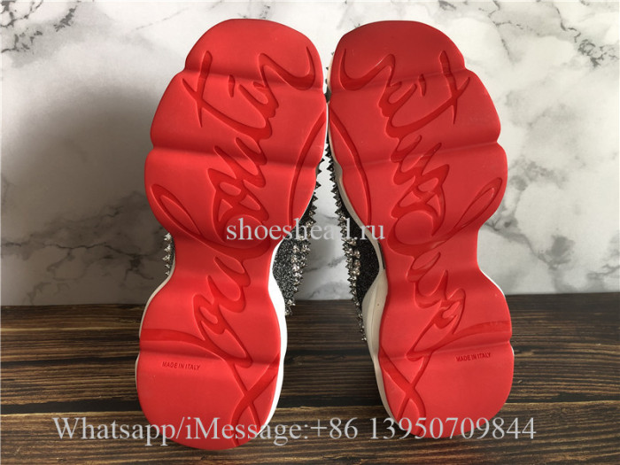 Christian Louboutin Spike Sock Donna Sneaker Grey