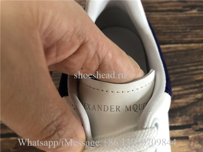 Alexander McQueen Oversized Sneaker White Dark Blue Suede