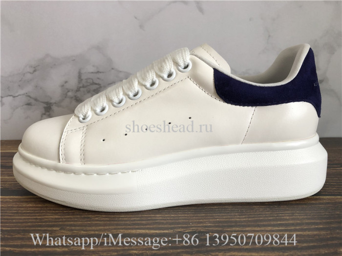 Alexander McQueen Oversized Sneaker White Dark Blue Suede
