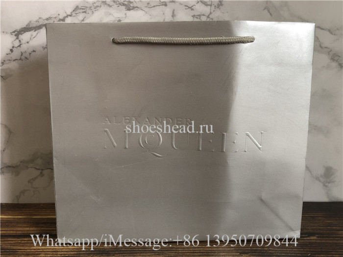 Alexander McQueen Oversized Sneaker White Dark Blue Suede