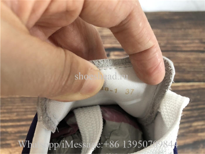 Alexander McQueen Oversized Sneaker White Dark Blue Suede