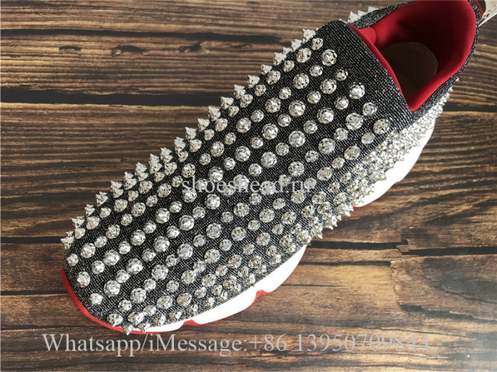 Christian Louboutin Spike Sock Donna Sneaker Grey